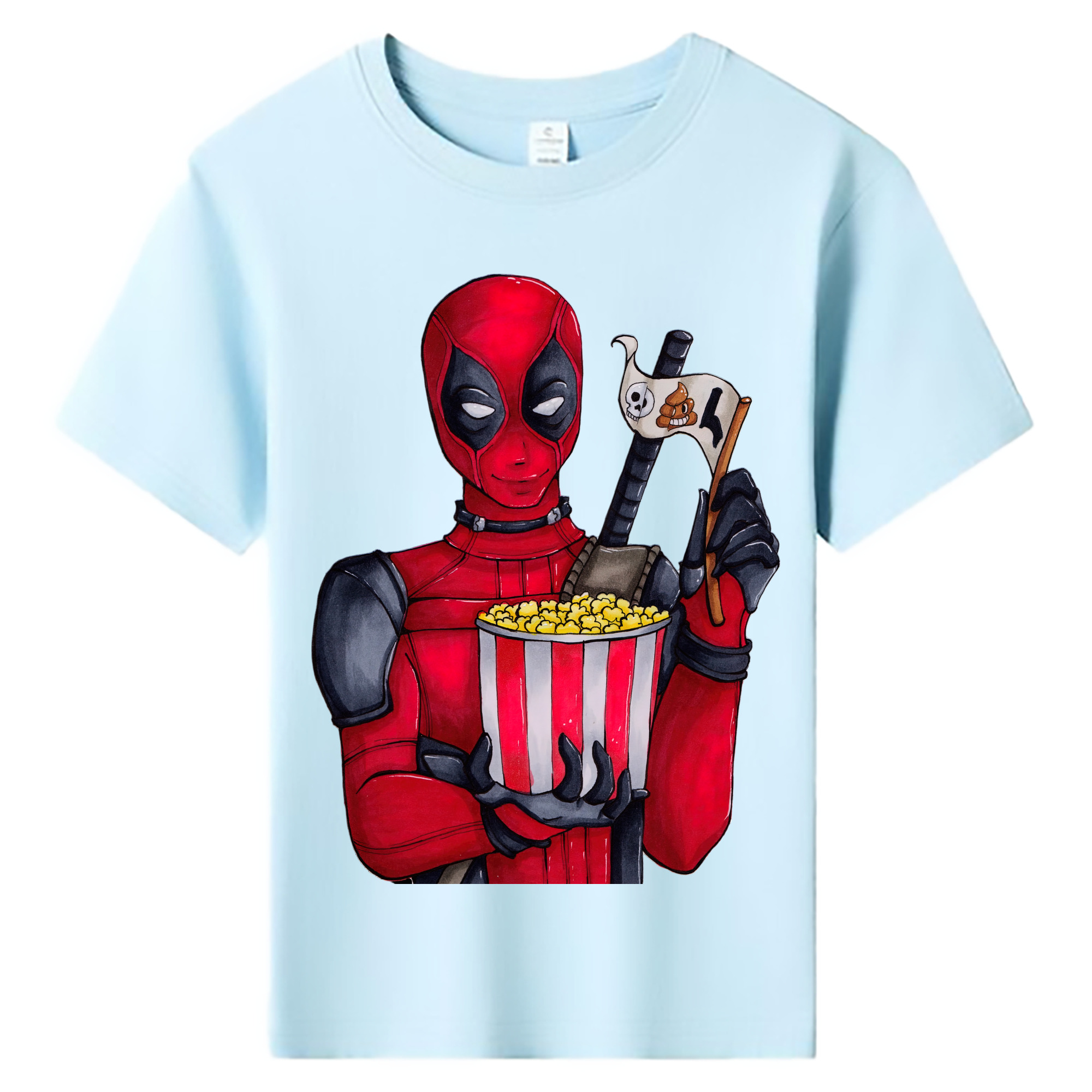 （画像用） Deadpool デッドプール 綿100％キッズTシャツ（フロントプリント）